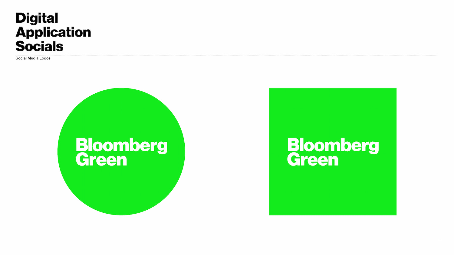Bloomberg Green Social Media logos