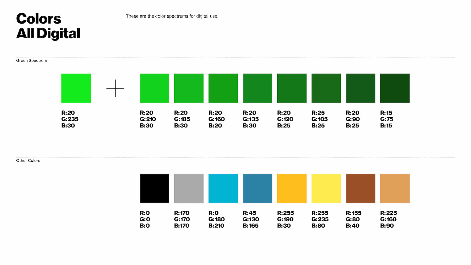 Bloomberg Green Social brand colours